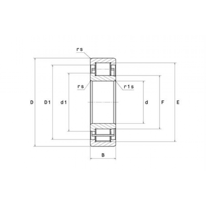Zylinderrollenlager NJ304-E – 20x52x15 Mm – Wälzlagerstahl – Für Hohe Belastungen Zylinderrolle 20mm