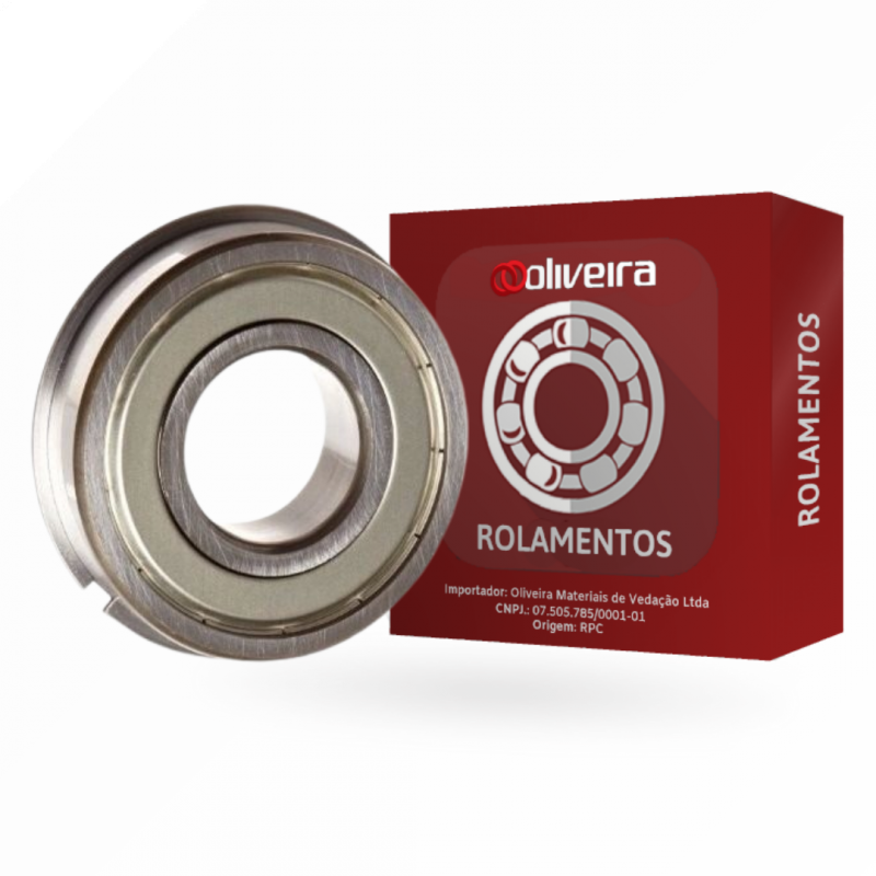 Rolamento Rígido de Esferas 6205-Z/NR - 25x52x15mm