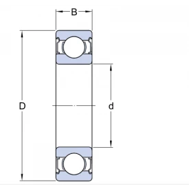 Rolamento Rígido de Esferas 6411 - 55x140x33mm